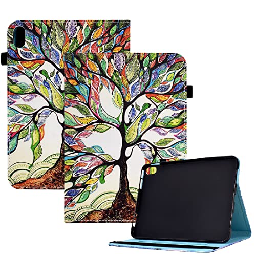 XFDSFDL® Schutzhülle für Apple iPad Mini 6th Gen 2021 (8,3 Zoll) PU Leder Hülle Flip Cover Bunte Bäume Muster mit Ständer Taschen Case Auto Aufwachen/Schlaf Ledertasche 15 von XFDSFDL