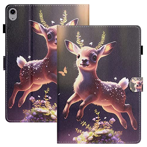 XFDSFDL® Schutzhülle für Apple iPad Mini 6th Gen 2021 (8,3 Zoll) PU Leder Hülle Flip Cover Kleine Hirsche Muster mit Ständer Taschen Case Auto Aufwachen/Schlaf Ledertasche 02 von XFDSFDL