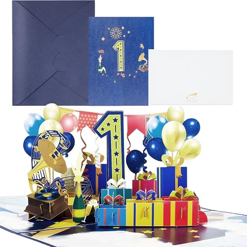 XFLYP Geburtstagskarte, Pop Up 3D Geburtstagskarte, Hochzeitstagskarte mit Umschläge und Karten, Grußkarten für Familie, Freunde, Verliebte, Eltern (1) von XFLYP
