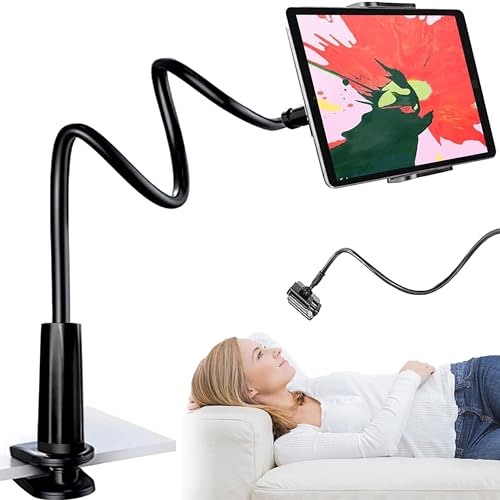 XFLYP Schwanenhals-Handyhalterung, Universeller Handy-Ständer, Clip, 80 cm Langer Arm Handyhalter Klemme Telefon Bett Halter Flexible Lazy Phone Mount (schwarz) von XFLYP