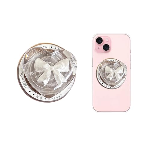 XFSRG Handy Griffhalter Ausziehbarer Sockel und Griff Verstellbarer Ständer Handy Griff Fingerhalter für Smartphones und Tablets(Weiß-B) von XFSRG