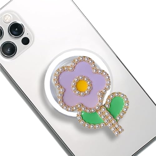 XFSRG Perlenblume Magnetisch Handy Griffhalter Luxus Airbag Halterung Kompakt und Tragbar Handyhalter Glänzend Handygriff für Studium Arbeit XFSRG Perlenblume Magnetisch Handy Griffhalter Luxus Airbag Halterung Kompakt und Tragbar Handyhalter Glänzend Handygriff für Studium Arbeit von XFSRG