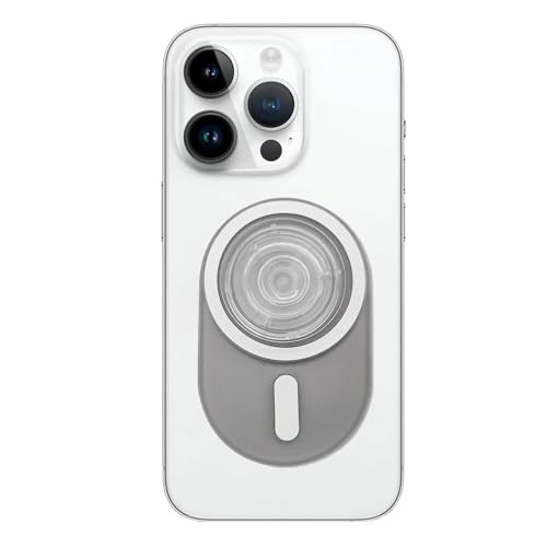 XFSRG Popsocket Magnetisch Handy Griffhalter Magnet Handyhülle Halterung Ständer 2 in 1 Magnetic Finger Grip für iPhone 16 15 14 13 12 Pro Max Smartphones (Grau) von XFSRG