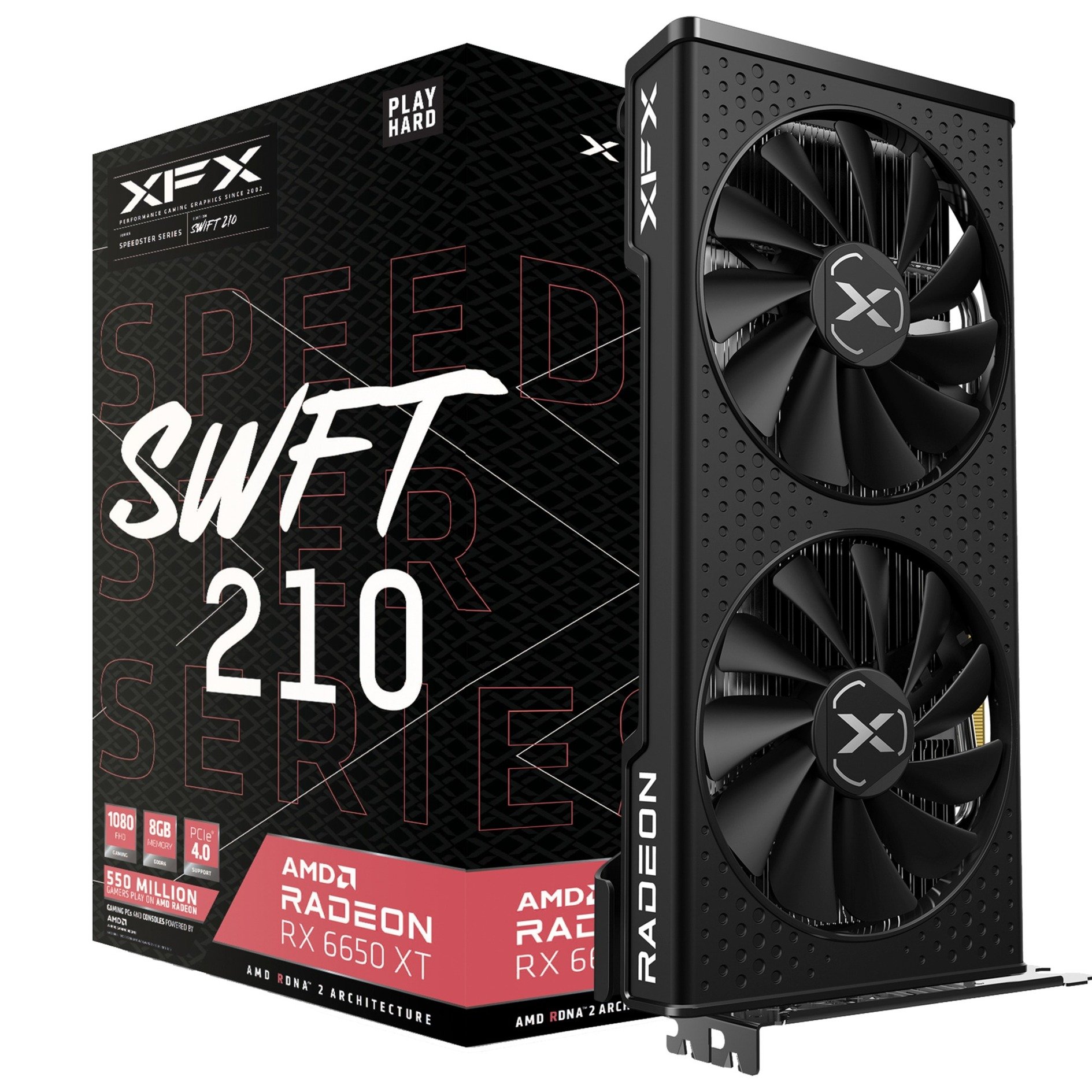 Radeon RX 6650 XT Speedster SWFT 210 Core Gaming, Grafikkarte von XFX