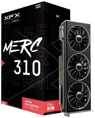 XFX Grafikkarte AMD Radeon RX 7900 XT MERC 310 20GB GDDR6-SDRAM PCIe HDMI®, DisplayPort AMD FreeSync von XFX