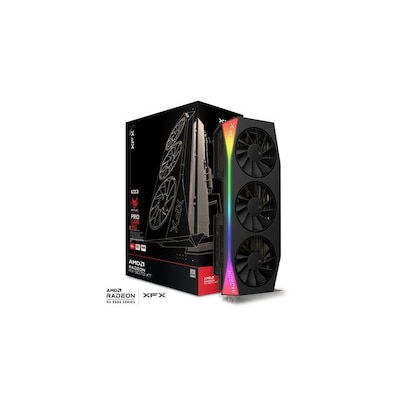 XFX Mercury Gaming RGB RX 9070 XT OC Black Grafikkarte 16GB GDDR6 DP/HDMI von XFX