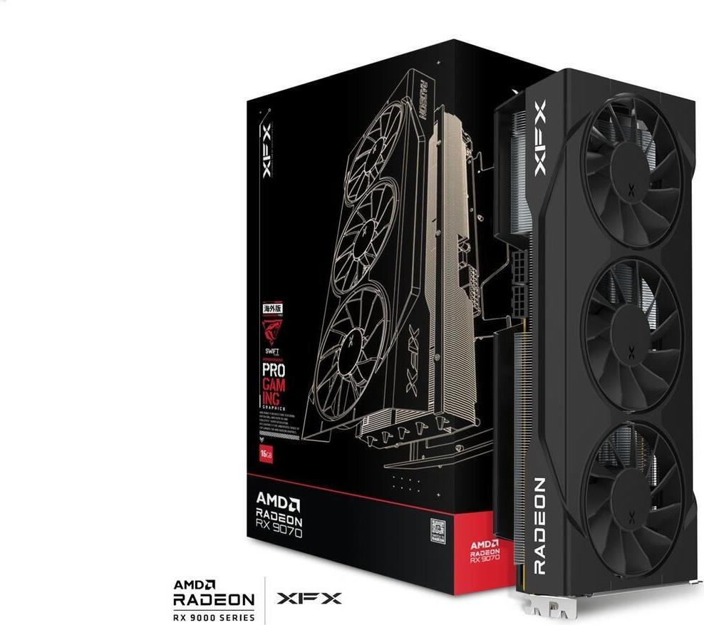 XFX RX 9070 SWIFT Triple Fan 16GB OC GDDR6 retail (RX-97SWFT3B7) von XFX