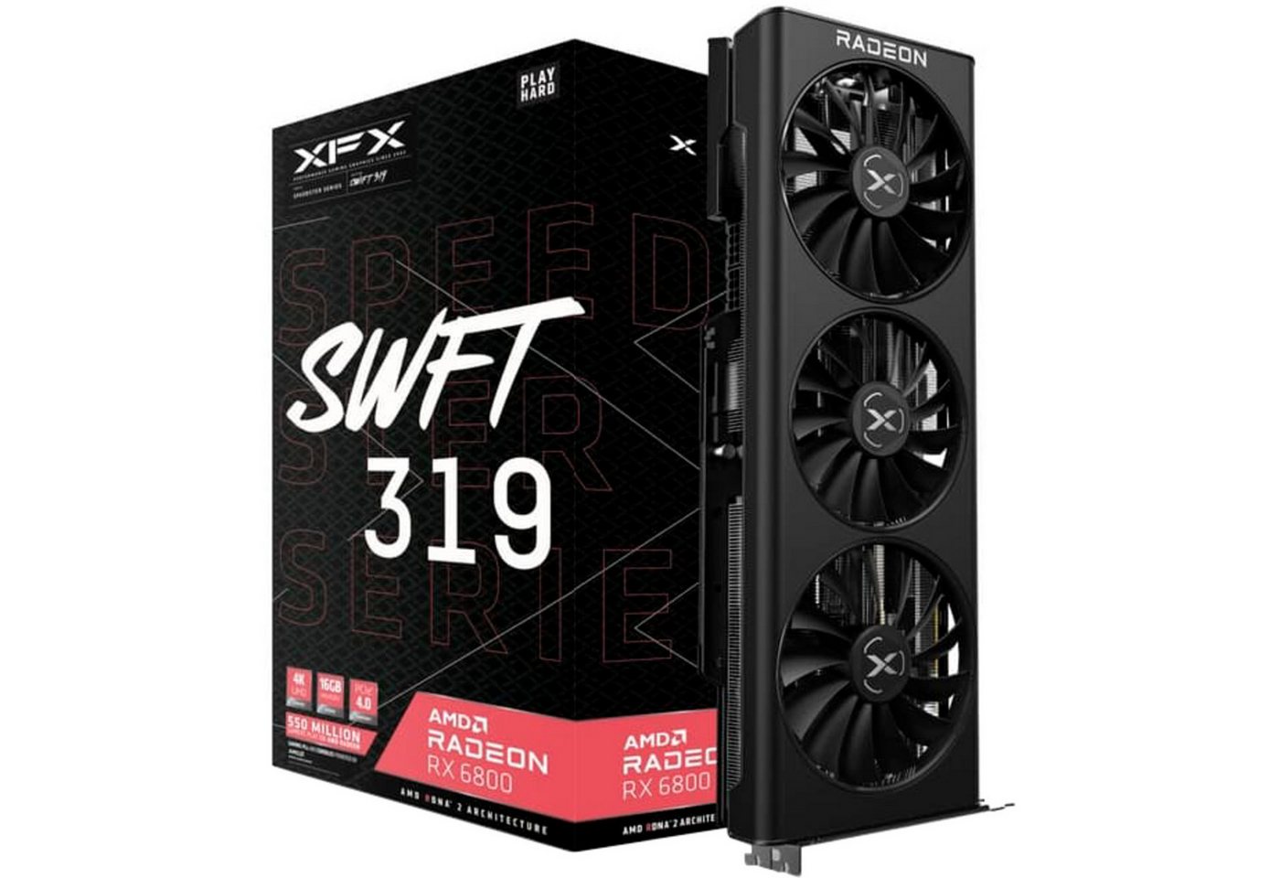 XFX Radeon RX 6800 SWFT 319 Core 16GB Grafikkarte (16 GB) von XFX