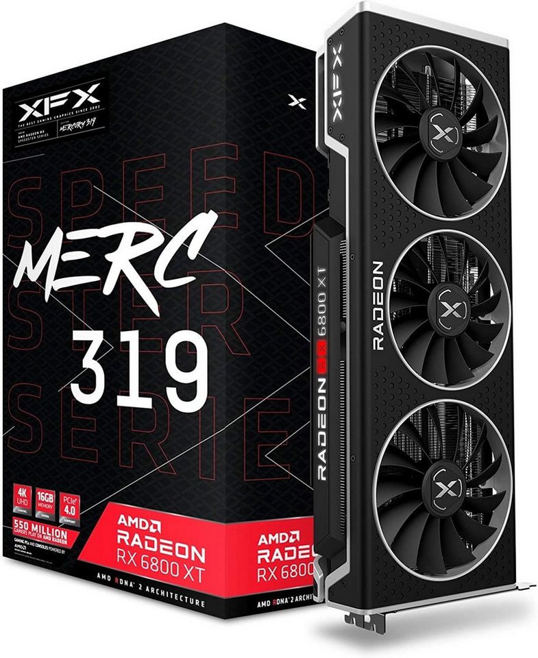 XFX Radeon RX 6800 XT Grafikkarte (16 GB, GDDR6, PCIe 4.0 x16) von XFX