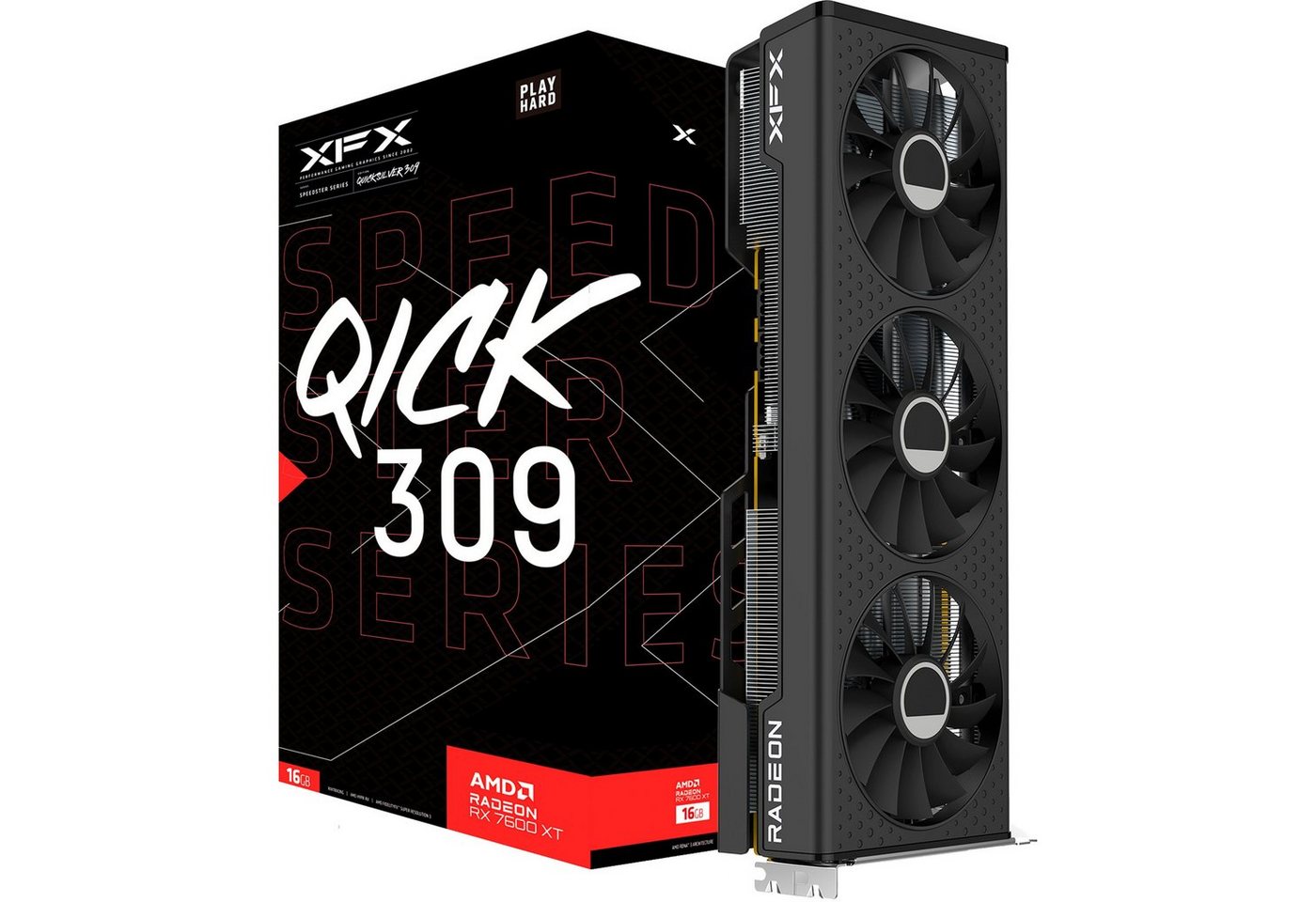 XFX Radeon RX 7600 XT SPEEDSTER SWFT210 CORE Gaming Grafikkarte (16 GB) von XFX