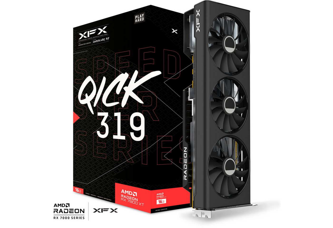 XFX Radeon RX 7800 XT SPEEDSTER QICK319 CORE Gaming Grafikkarte (16 GB) von XFX