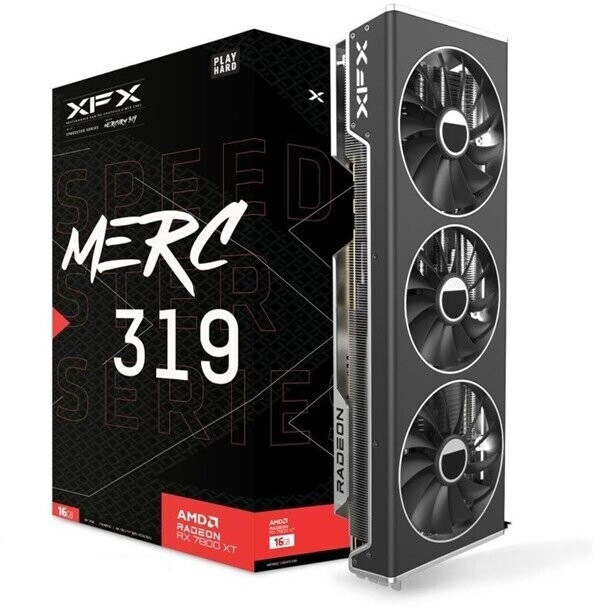 XFX Speedster MERC 319 Radeon RX 7800 XT Black Edition - 16GB GDDR6, HDMI, 3x DP von XFX