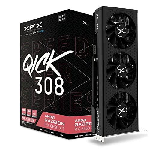 XFX Speedster QICK308 Radeon RX 6650XT Ultra Gaming Grafikkarte mit 8GB GDDR6 HDMI 3xDP, AMD RDNA™ 2 (RX-665X8LUDY) von XFX