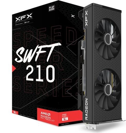 XFX Speedster SWFT 210 Radeon RX 7800 XT Core Edition - 16GB GDDR6, 1x HDMI, 3x DP von XFX