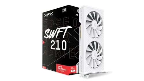XFX Speedster SWFT210 Radeon RX 7600 Grafikkarte weiß mit 8GB GDDR6 HDMI 3xDP, AMD RDNA 3 RX-76PSWFTWY von XFX
