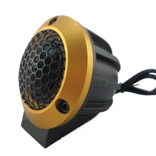 XFYESL Auto-Hochtöner 2,5-Zoll-Lautsprecher Instrumententafel-Lautsprecher-Hochtöner Der modifizierte Ton ist praktisch für kleine Auto-Audiosysteme Tweeter(Gold) von XFYESL