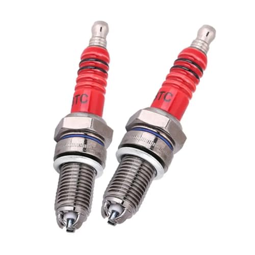 XFYESL Zündkerzen 1/2 Stücke Racing Zündkerze 3 Dreifachelektrode A7TC D8TC Für GY6 CG 50 70 110 125 150CC Motorrad Atv Roller zündspule(2Pcs D8TC) von XFYESL