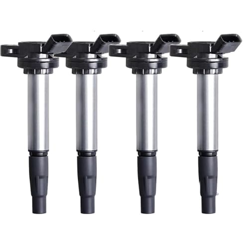 XFYESL Zündkerzen 1/4PCS Zündspule UF596 Fit Für Toyota Rav4 Fit Für Corolla Verso Prius Avensis Auris ISIS Fit Für Lexus CT200h zündspule(4pcs) von XFYESL