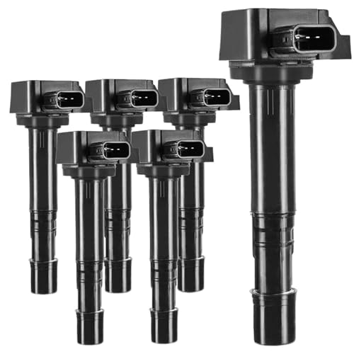 XFYESL Zündkerzen 30520P8EA01 Zündspulen passend für Honda für Acura für Odyssey für Accord für MDX für C1221 zündspule(6PCS) von XFYESL