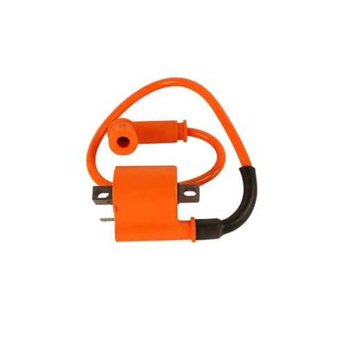 XFYESL Zündkerzen Zündspule Moped Roller ATV Quad Motorrad Motor Teile Universal zündspule(Orange) von XFYESL