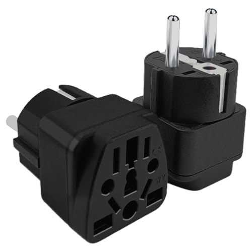 Reisestecker Adapter England Deutschland Stecker,UK to EU Adapter,Adapter Schweiz,Deutschland,England,USA,Australien,China,Stromadapter Stecker 2 Stück von XGKEGS