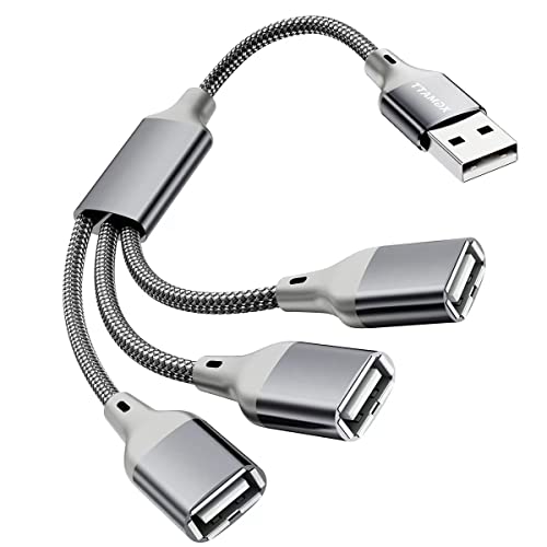 USB Splitter Kabel 0.3M,USB Y Splitter Adapter 3 USB 2.0 Netzkabe lweiterung für MacBook, Mac Pro/Mini, iMac, PS4, Surface Pro, XPS, PC, Flash-Laufwerk, Samsung More. von XGMATT