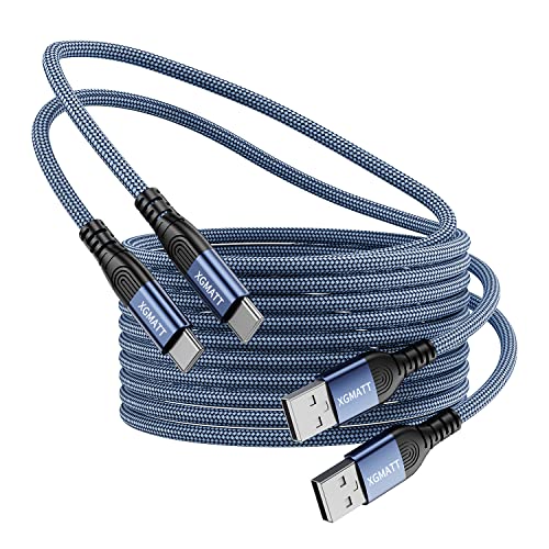 XGMATT USB C Kabel 2M+3M 2Stück,USB Typ C Ladekabel Schnellladung Kompatibel mit Samsung Galaxy S22 S21 S20 S10 S9 Plus Note 10 9 8, Google Pixel, LG, Huawei P10 P9,Sony Xperia XZ, blau von XGMATT