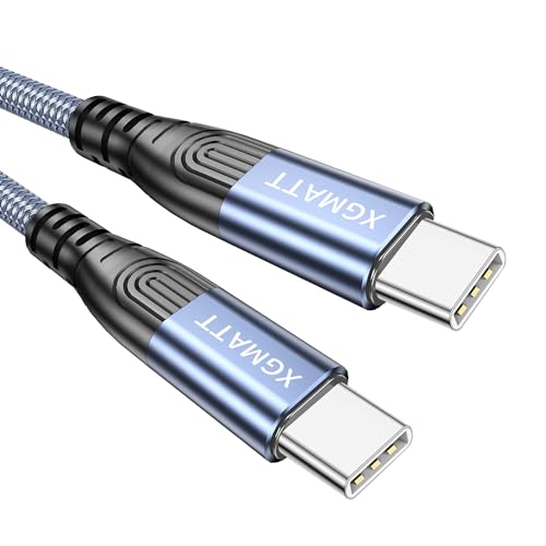 XGMATT USB C auf USB C Kabel 0.3M,10 Gbps Datenübertragung,USB 3.1 C auf Typ C ladekabel, 60W 20V/3.1A Schnellladekabel,für Laptop, Mobiltelefon, Monitor, USB-C-Geräte,Blau von XGMATT
