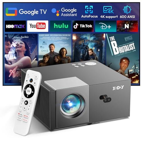 Android 11 & Elektrischer Fokus Smart Beamer Full HD XGODY Sail2 600ANSI Nativ 1080P Bluetooth WLAN Projektor 4K Unterstützung Video Heimkino Beamer Automatik Vertikale Korrektur Chromecast 7000 APP. von XGODY