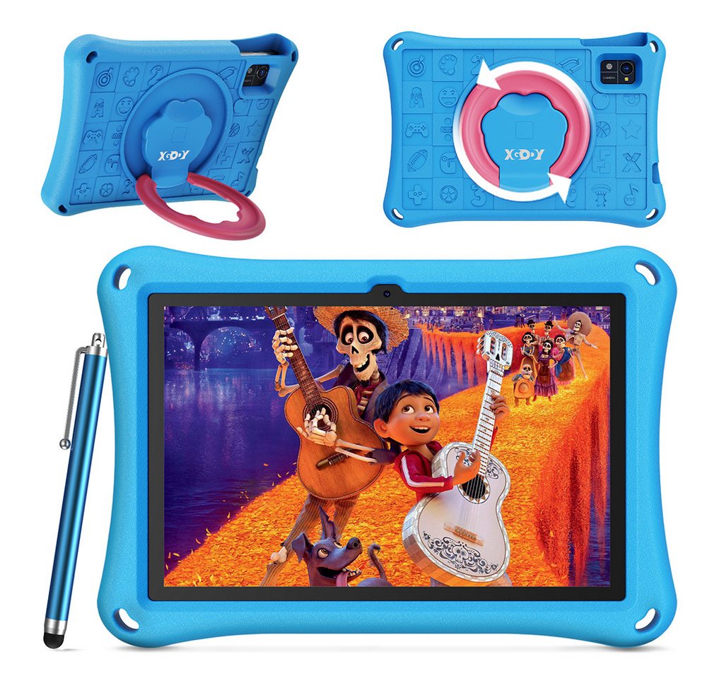 XGODY Android 13 Kinder Tablet (10.1", 128 GB, Android 13, 128GB ROM 7000 mAh Dual-Kamera Tablet, EVA Kinderschutzhülle, BT 5.0) von XGODY