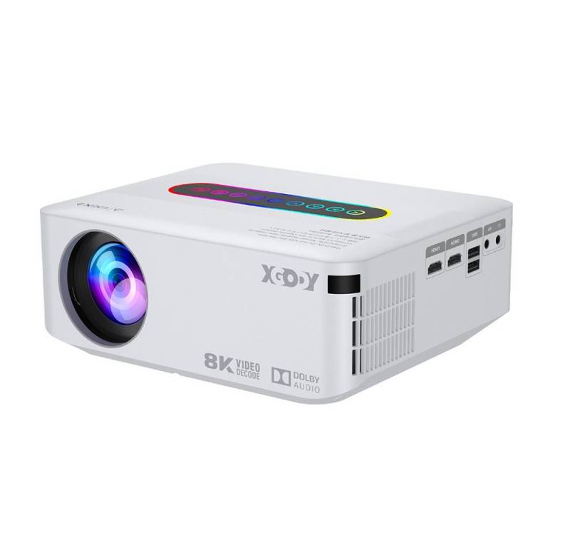 XGODY Mini-Beamer (15000:1, 1920x1080 px, 4K Heimkino Videoprojektor mit 84" Projektionsfläche) von XGODY