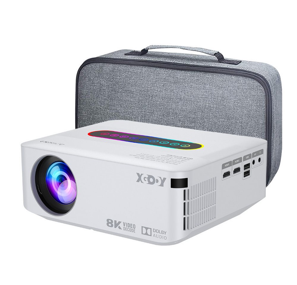 XGODY X1 LCD-Beamer (15000:1, 3840×2160 px, Native 1080P Android Projektor, 5G WiFi, Projektionsgröße 35-200 Zoll) von XGODY