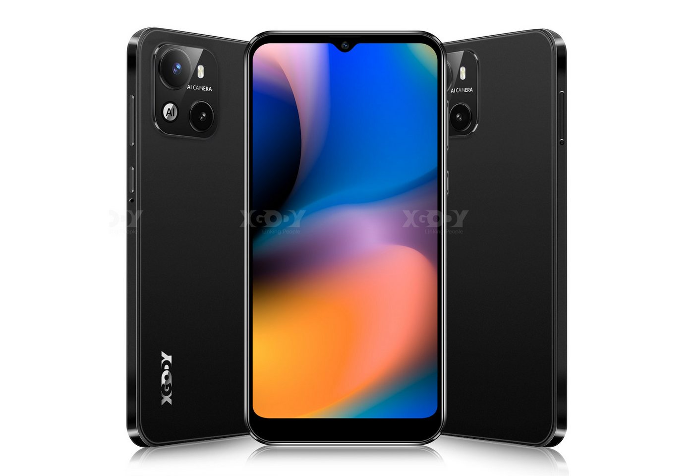 XGODY X18 4G Dual SIM Android10 Handy Quad Core, 3 in 1 Steckplatz Smartphone (16,00 cm/6.26 Zoll, 16 GB Speicherplatz, 8 MP Kamera, ohne Ladegerät, CPU MT6737A 1.3Ghz) von XGODY