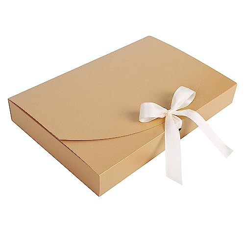 Geschenkkarte Set Briefumschlag 10 Stück Verpackungsbox mit Schleife Einladungskarte Perlglanzpapier Klein Umschlag Kraftpapier Geschenkumschläge Vergrößert Geschenkbox Seidentuch Geschenk von XGOPTS