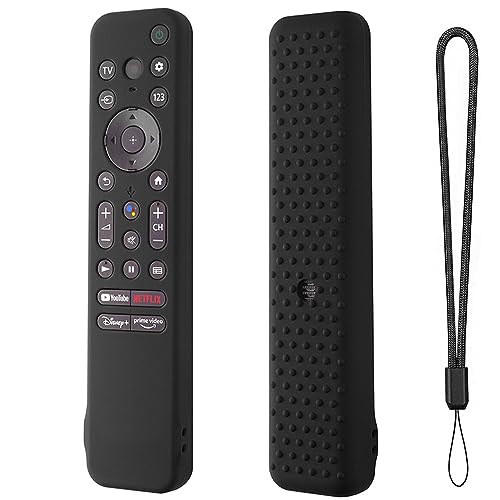 Silikon-Schutzhülle für Sony RMF-TX800U RMF-TX900U Voice Remote Contorl 2022, rutschfest, stoßfest, Silikonhülle mit Umhängeband für Sony 4K Ultra HD TV X80K X90K X95K Serie TV-Fernbedienung (schwarz) Silikon-Schutzhülle für Sony RMF-TX800U RMF-TX900U Voice Remote Contorl 2022, rutschfest, stoßfest, Silikonhülle mit Umhängeband für Sony 4K Ultra HD TV X80K X90K X95K Serie TV-Fernbedienung (schwarz) von XGYCYXM