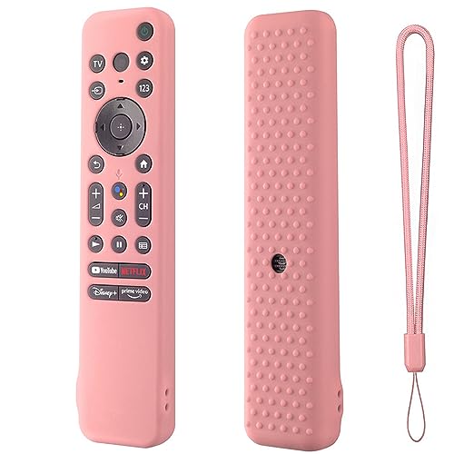 Silikon-Schutzhülle für Sony RMF-TX800U RMF-TX900U Voice Remote Contorl 2022, rutschfest, stoßfest, Silikonhülle mit Umhängeband für Sony 4K Ultra HD TV X80K X90K X95K Serie TV-Fernbedienung (Pink) Silikon-Schutzhülle für Sony RMF-TX800U RMF-TX900U Voice Remote Contorl 2022, rutschfest, stoßfest, Silikonhülle mit Umhängeband für Sony 4K Ultra HD TV X80K X90K X95K Serie TV-Fernbedienung (Pink) von XGYCYXM