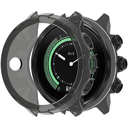 Fit für Suunto 9 Baro Hülle, Suunto9 Schutzhülle für Damen und Herren, Silikon-Schutzhülle für Spartan Sport Wrist HR Baro Smartwatch (schwarz) von XHNee