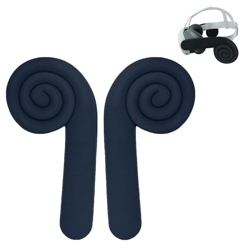 XHSESA Silikon-Ohrenschützer für Meta Quest 3 VR-Headset für verbesserten Headset-Sound, Quest 3 Zubehör Kopfhörer-Verlängerungsabdeckung (schwarz, 1 Paar) von XHSESA