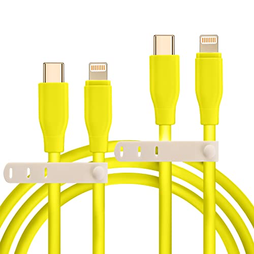 USB-C auf Lightning Kabel, MFi-zertifiziert, Schnellladekabel für iPhone 14 14pro 14pro Max 13 13 Pro 12 11 X XS XR 8 Plus (Gelb) von XHSJUG