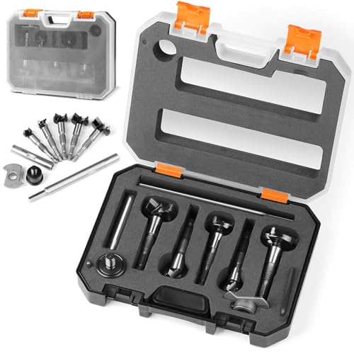 XHYASD Multifunktionales ForstnerBohrer Set, 5tlg Forstner Bohrer für Holz mit Aufbewahrungskoffer, Tiefenanschlag Verlängerung M10-Verbindungsstange Holzbohrer für Holz und Hartholz 15/20/25/30/35mm XHYASD Multifunktionales ForstnerBohrer Set, 5tlg Forstner Bohrer für Holz mit Aufbewahrungskoffer, Tiefenanschlag Verlängerung M10-Verbindungsstange Holzbohrer für Holz und Hartholz 15/20/25/30/35mm von XHYASD