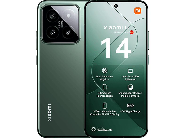 XIAOMI 14 512 GB Jade Green Dual SIM von XIAOMI