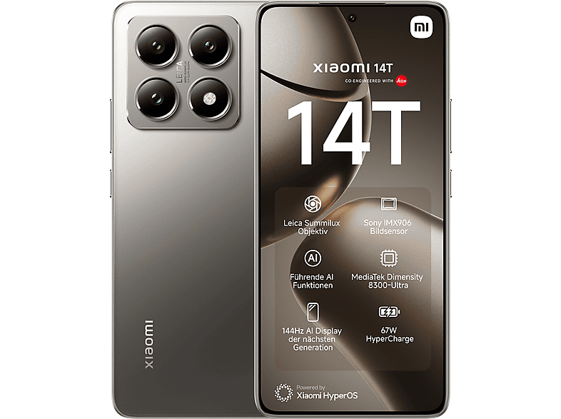 XIAOMI 14T 256 GB Titan Gray Dual SIM XIAOMI 14T 256 GB Titan Gray Dual SIM von XIAOMI
