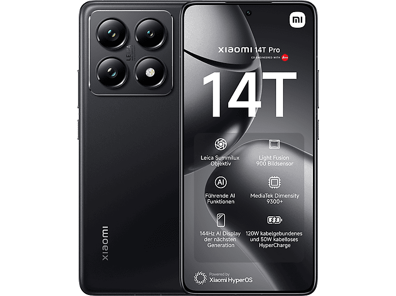 XIAOMI 14T Pro 512 GB Titan Black Dual SIM von XIAOMI