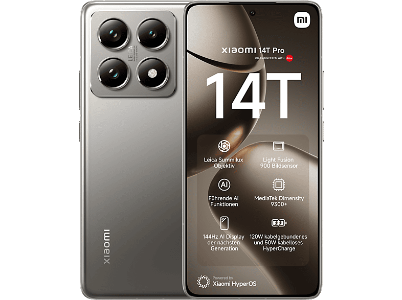 XIAOMI 14T Pro 512 GB Titan Gray Dual SIM XIAOMI 14T Pro 512 GB Titan Gray Dual SIM von XIAOMI