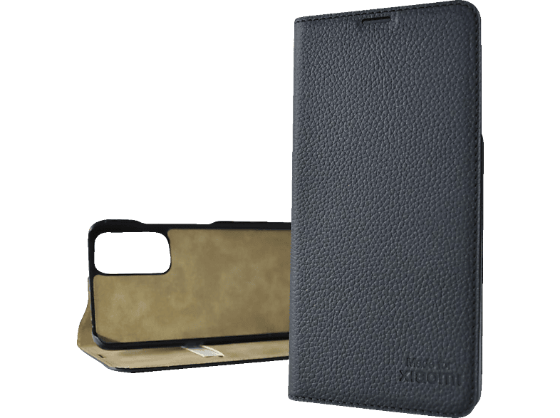 XIAOMI Marc, Echtleder, Bookcover, Xiaomi, Redmi Note 11/11S, Black von XIAOMI