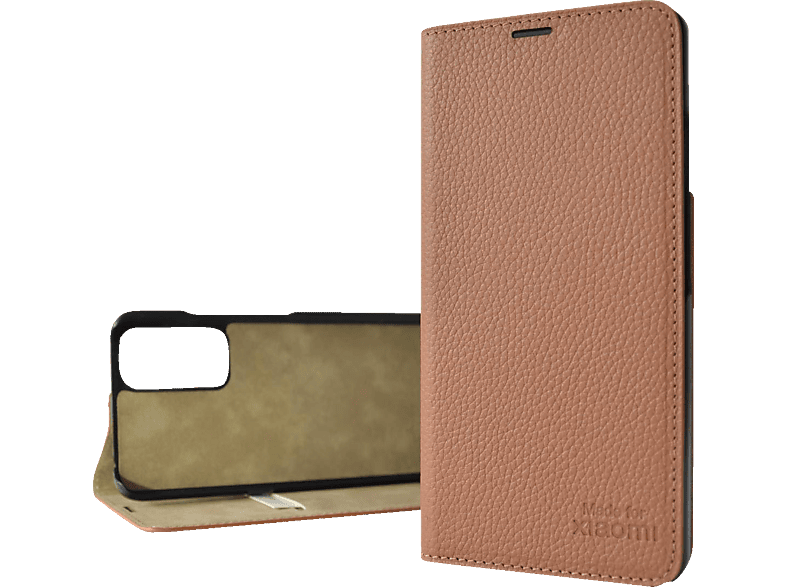 XIAOMI Marc, Echtleder, Bookcover, Xiaomi, Redmi Note 11/11S, Cognac von XIAOMI