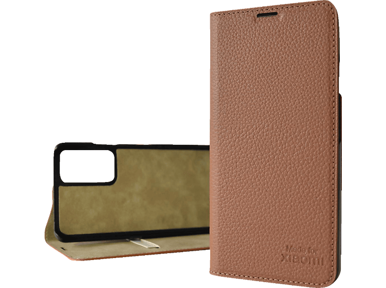 XIAOMI Marc, Echtleder, Bookcover, Xiaomi, Redmi Note 11 Pro/11 Pro 5G, Cognac von XIAOMI