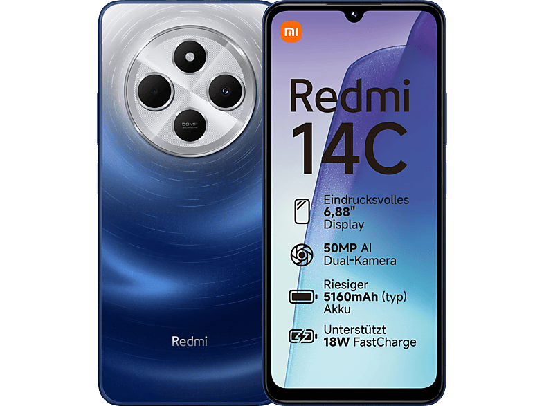 XIAOMI Redmi 14C 128 GB Starry Blue Dual SIM XIAOMI Redmi 14C 128 GB Starry Blue Dual SIM von XIAOMI