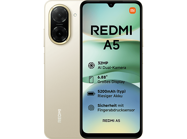 XIAOMI Redmi A5 64 GB Sandy Gold Dual SIM von XIAOMI