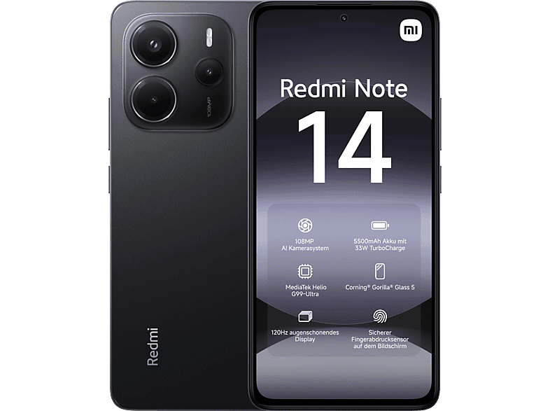 XIAOMI Redmi Note 14 128 GB Midnight Black Dual SIM XIAOMI Redmi Note 14 128 GB Midnight Black Dual SIM von XIAOMI